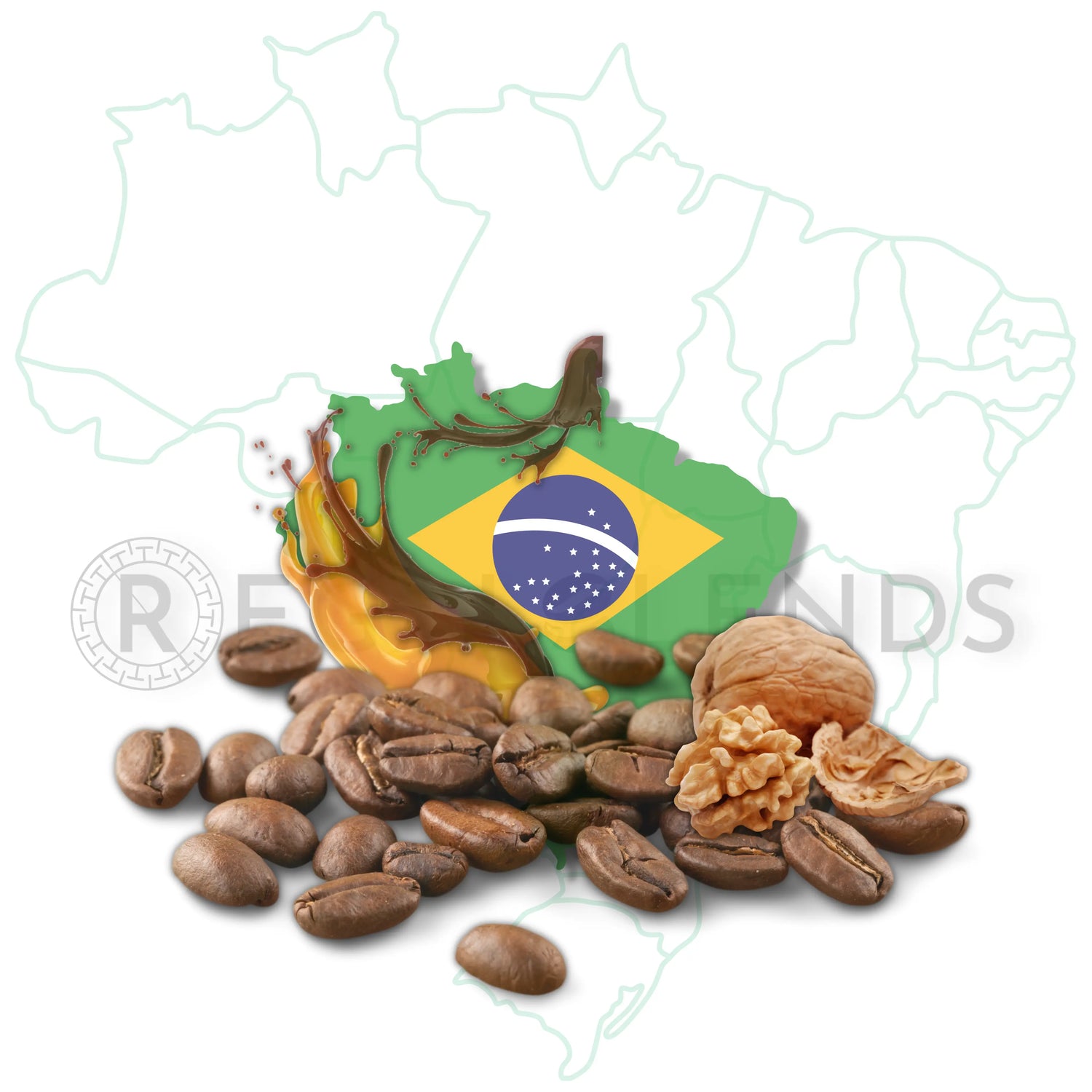 100% Single Origin Organic Brazilian Royalty Arabica Beans. Notes of caramel, walnuts and cocoa.