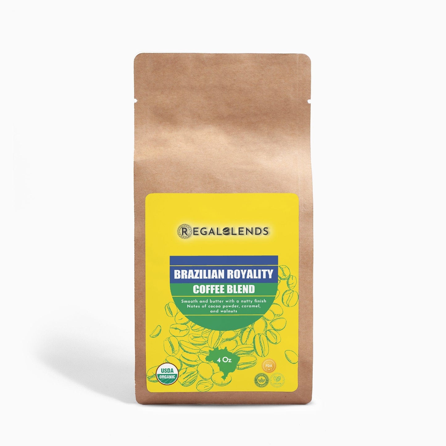  Brazil. Nutty taste. Notes of cocoa powder