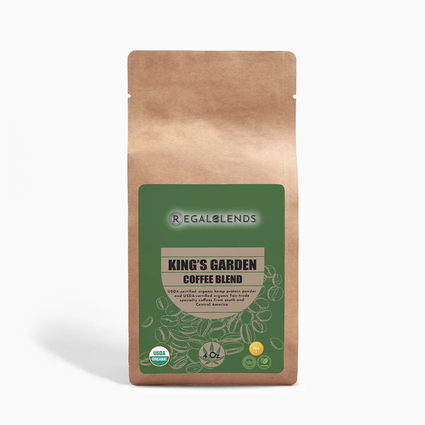 Pack of REGALBLENDS King's Garden Coffee 4 Oz